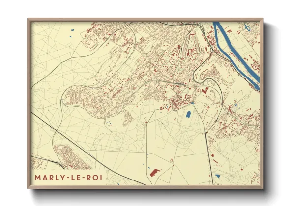 Une affiche de carte sur Marly-le-Roi
