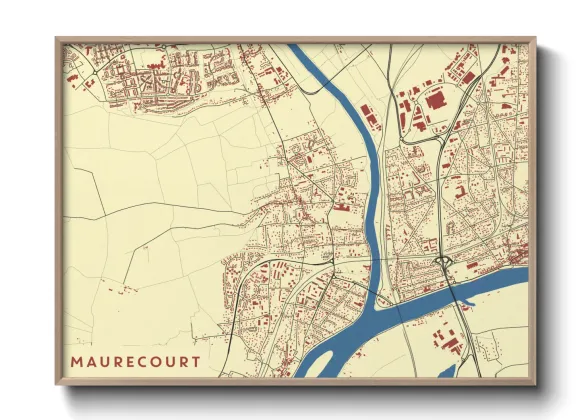 Une affiche de carte sur Maurecourt