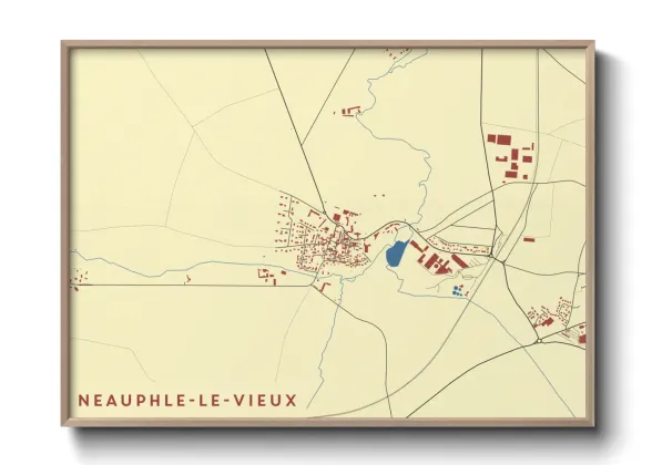 Une affiche de carte sur Neauphle-le-Vieux