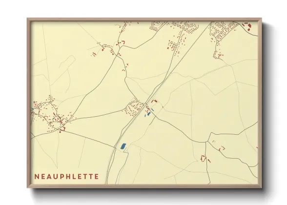 Une affiche de carte sur Neauphlette