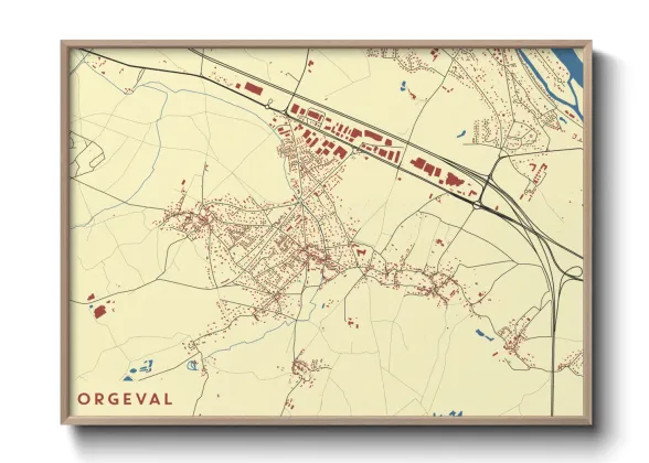 Une affiche de carte sur Orgeval