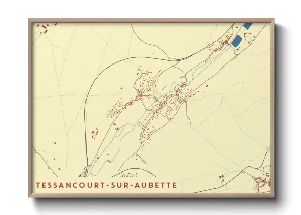 Une affiche de carte sur Tessancourt-sur-Aubette
