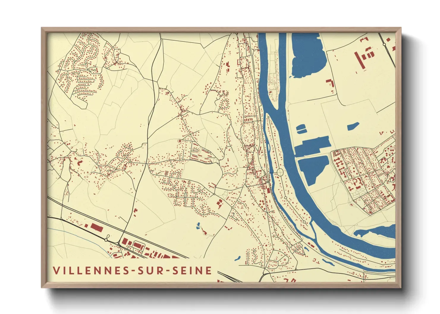 Un poster carteVillennes-sur-Seine