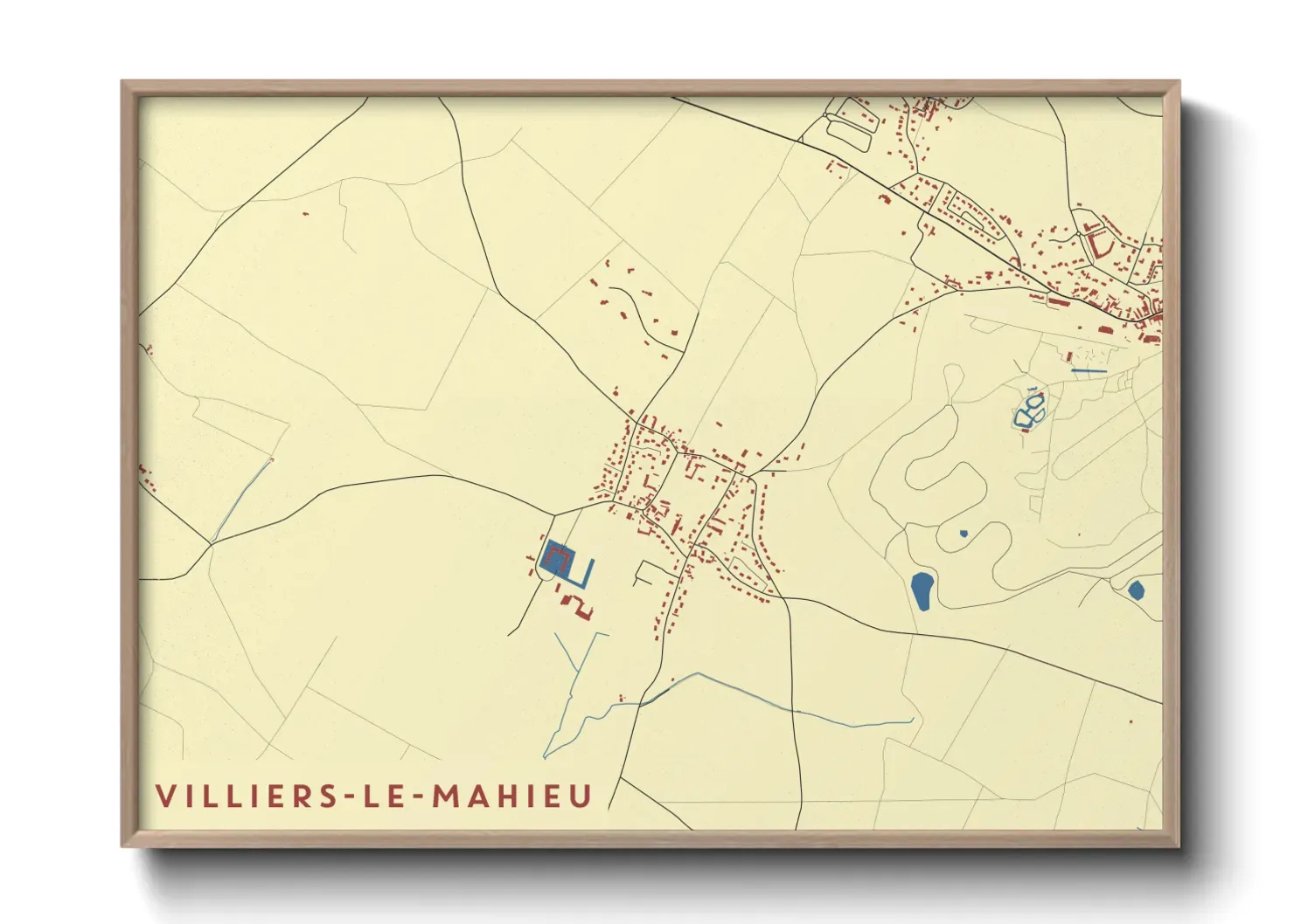 Un poster carteVilliers-le-Mahieu