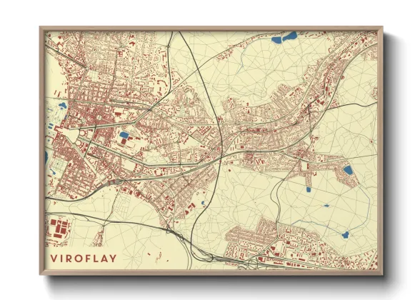 Une affiche de carte sur Viroflay