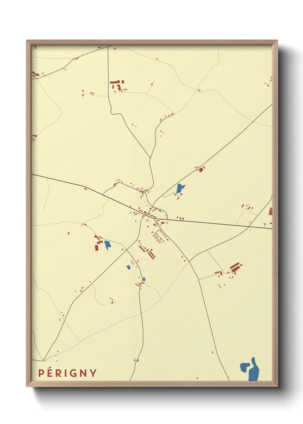 Un poster carte Périgny
