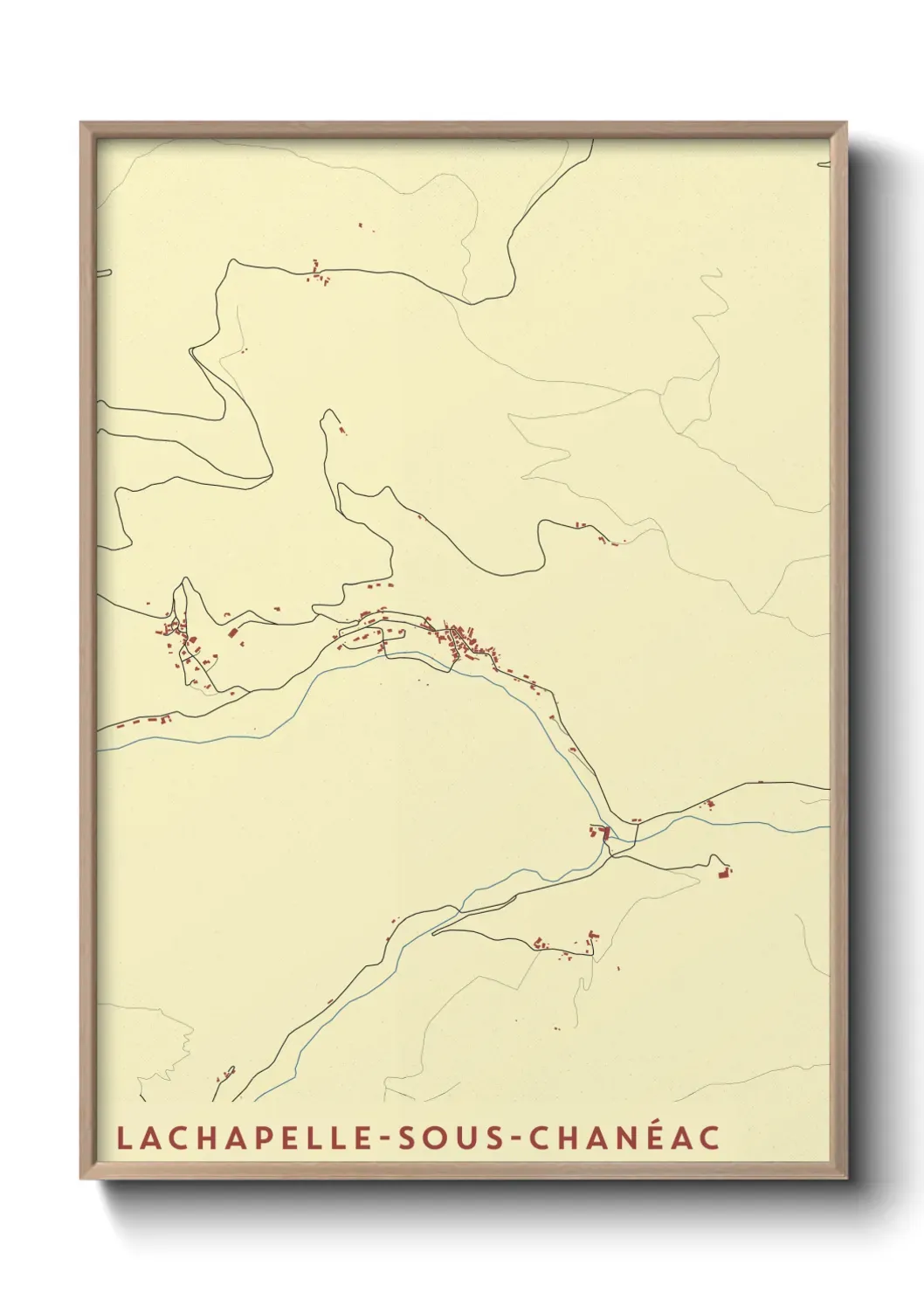Un poster carte Lachapelle-sous-Chanéac