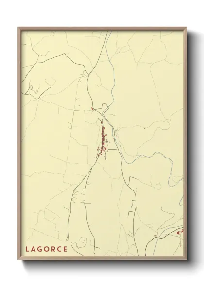 Une affiche de carte sur Lagorce