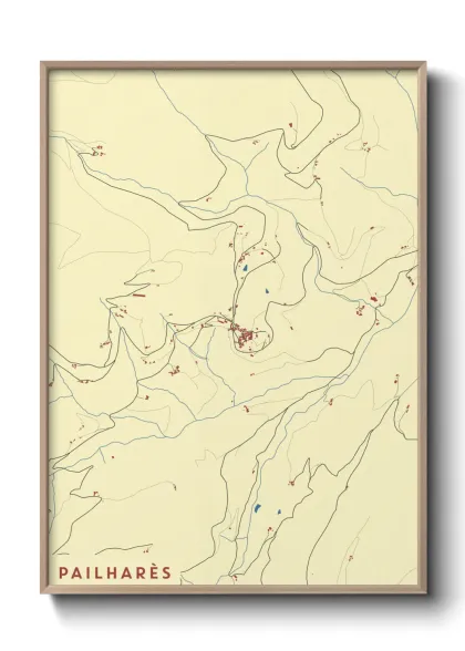 Une affiche de carte sur Pailharès