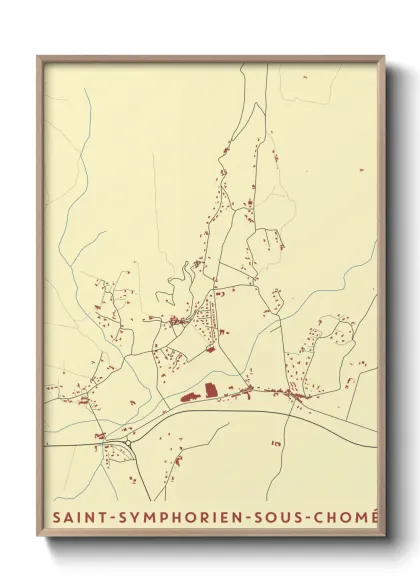Une affiche de carte sur Saint-Symphorien-sous-Chomérac
