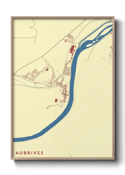 Une affiche de carte sur Aubrives