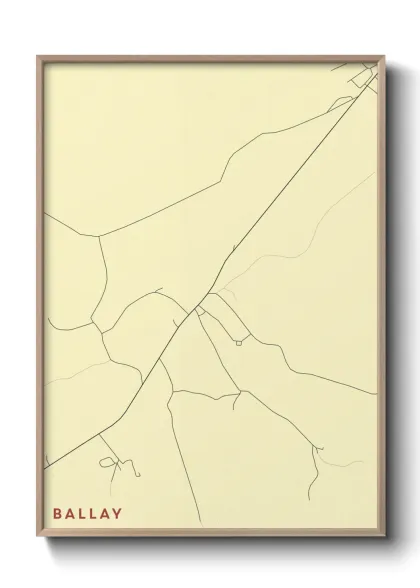 Une affiche de carte sur Ballay