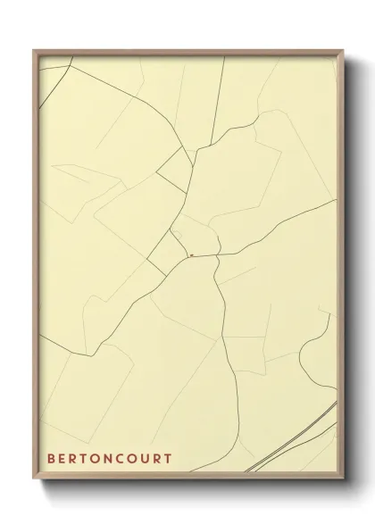 Une affiche de carte sur Bertoncourt