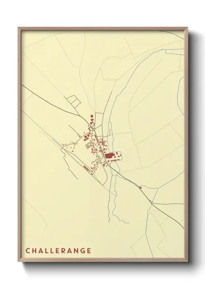 Une affiche de carte sur Challerange
