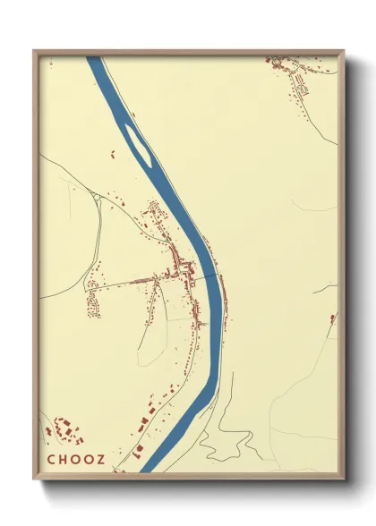 Une affiche de carte sur Chooz