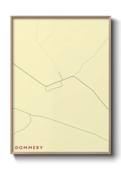 Une affiche de carte sur Dommery