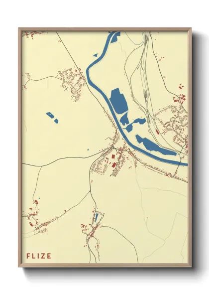 Une affiche de carte sur Flize