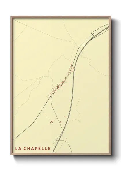 Une affiche de carte sur La Chapelle