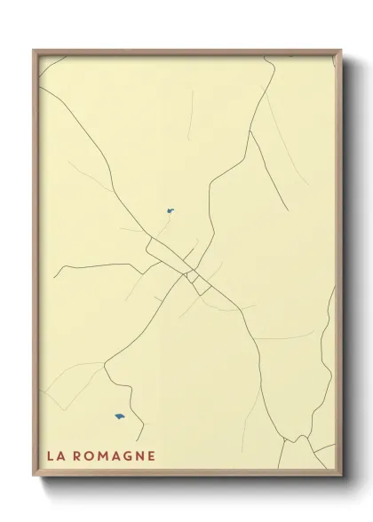 Une affiche de carte sur La Romagne