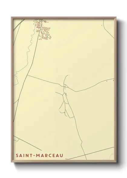Une affiche de carte sur Saint-Marceau