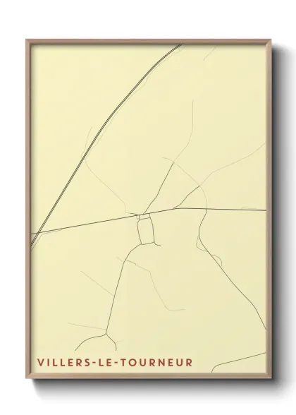 Une affiche de carte sur Villers-le-Tourneur
