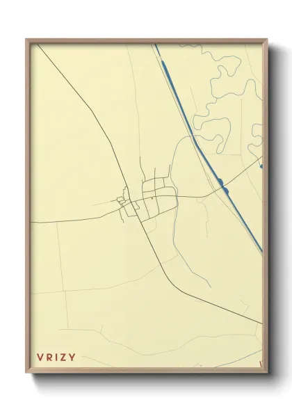 Une affiche de carte sur Vrizy