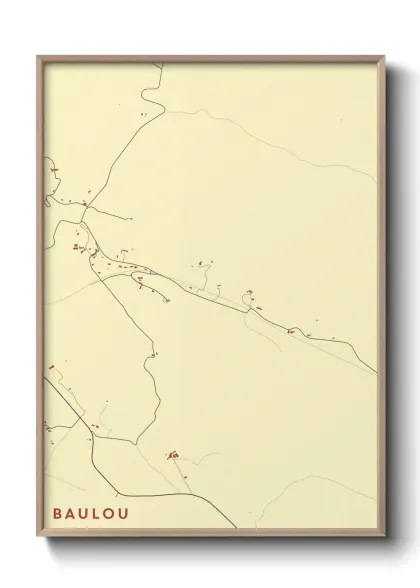 Une affiche de carte sur Baulou