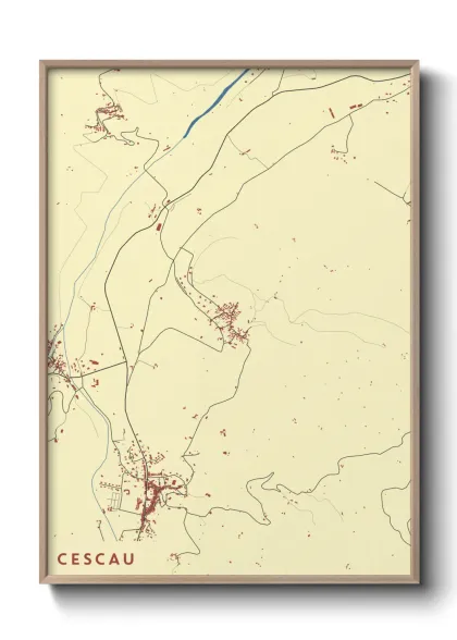Une affiche de carte sur Cescau