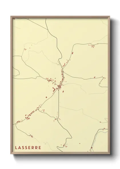 Une affiche de carte sur Lasserre