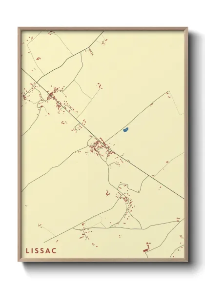 Une affiche de carte sur Lissac