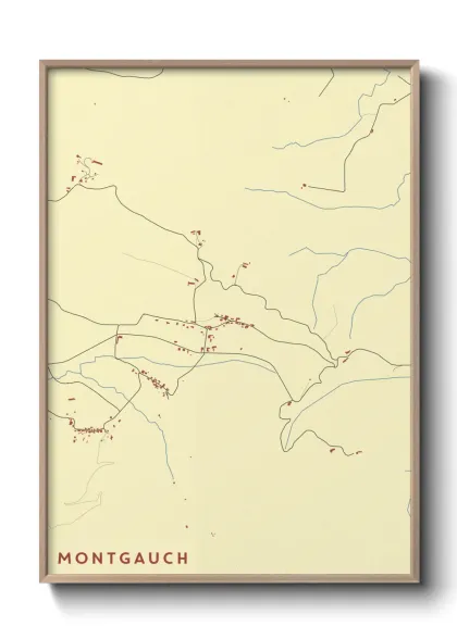 Une affiche de carte sur Montgauch
