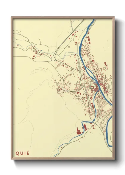 Une affiche de carte sur Quié