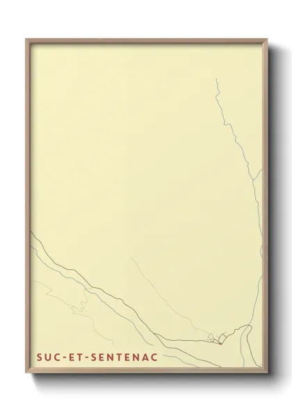 Une affiche de carte sur Suc-et-Sentenac