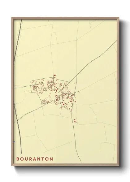 Une affiche de carte sur Bouranton