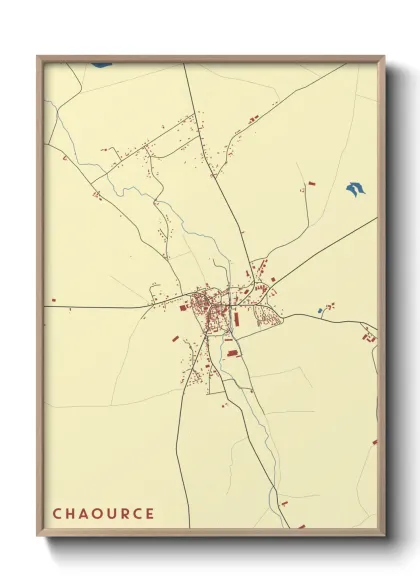 Une affiche de carte sur Chaource
