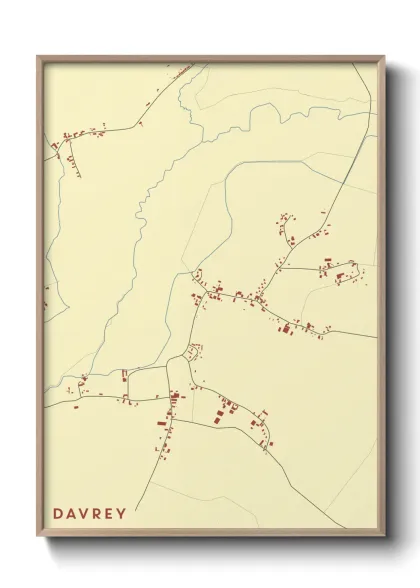 Une affiche de carte sur Davrey