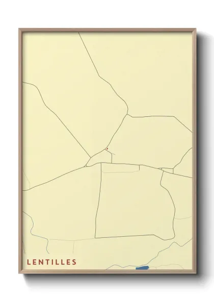 Une affiche de carte sur Lentilles