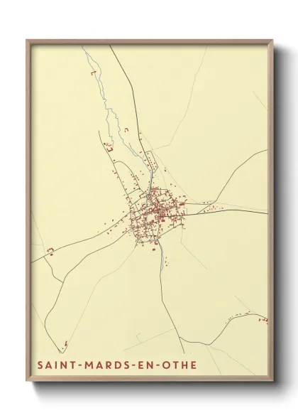 Une affiche de carte sur Saint-Mards-en-Othe