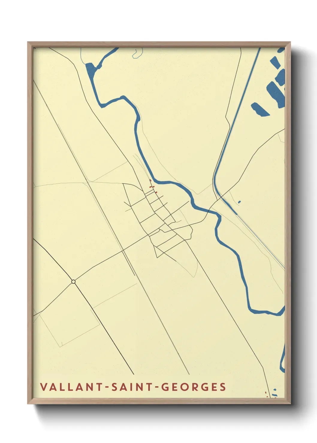 Un poster carte Vallant-Saint-Georges