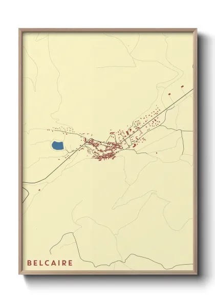 Une affiche de carte sur Belcaire
