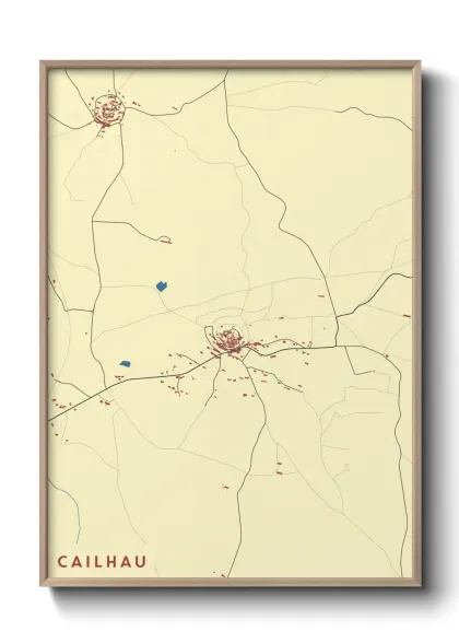 Une affiche de carte sur Cailhau