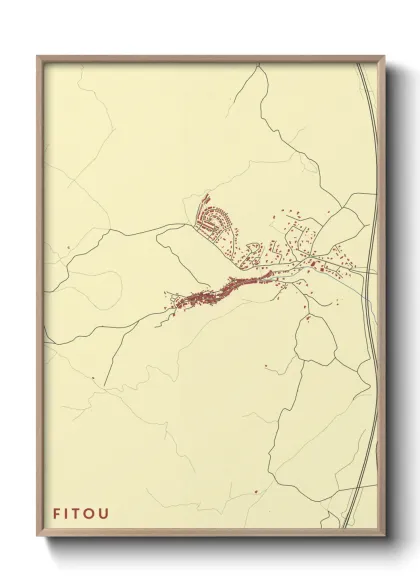 Une affiche de carte sur Fitou
