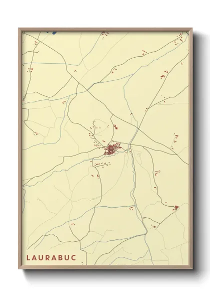 Une affiche de carte sur Laurabuc