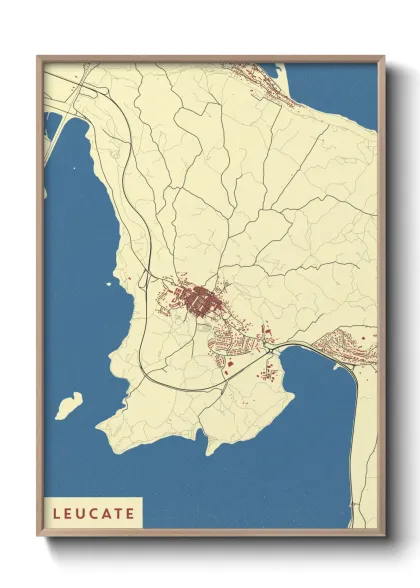 Une affiche de carte sur Leucate