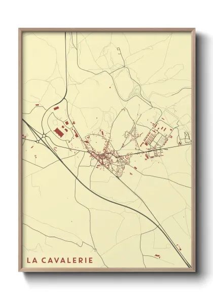 Une affiche de carte sur La Cavalerie