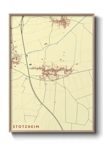 Une affiche de carte sur Stotzheim