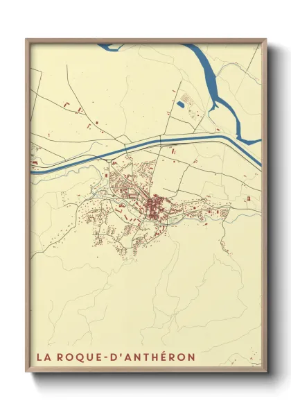 Une affiche de carte sur La Roque-d'Anthéron