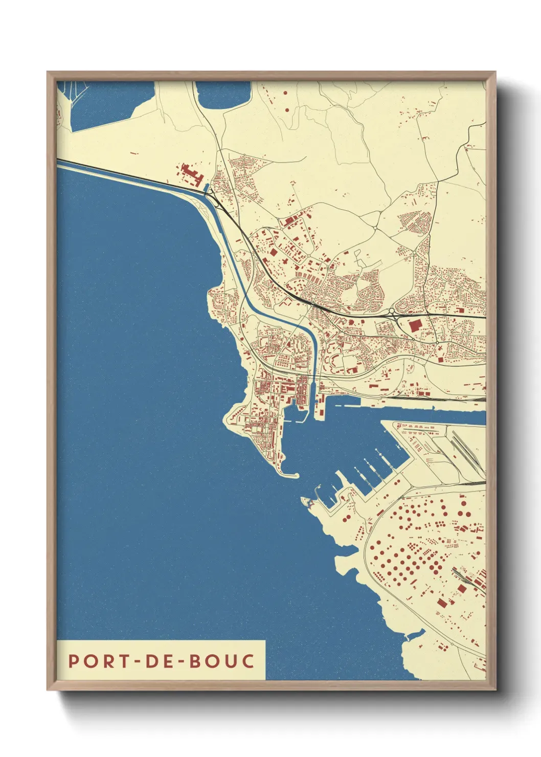 Un poster carte Port-de-Bouc