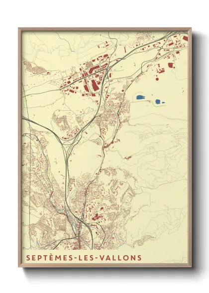 Une affiche de carte sur Septèmes-les-Vallons