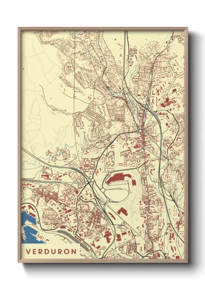 Une affiche de carte sur Verduron